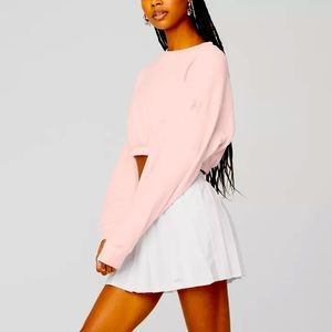 ALO Yoga Devotion cropped sweatshirt in Pink Sugar